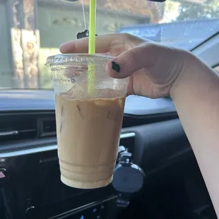 White chocolate pumpkin spice Iced latte