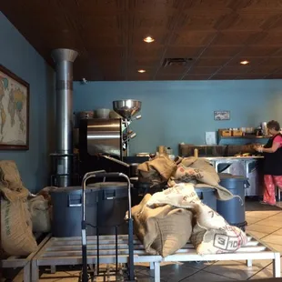 That roaster and coffee beans though!