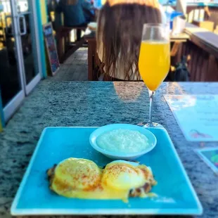 when I say the best crab cake Benedict, love the food the service is so amazing and the view of the ocean so relaxing.