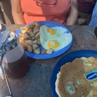 Two Eggs, Home Fries or Grits, and Toast
