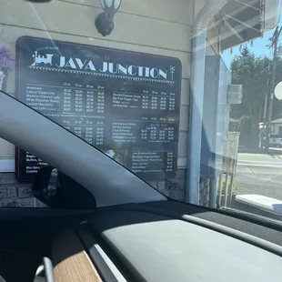 a view from inside a car