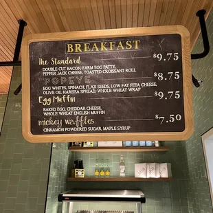 Breakfast menu 10/2021
