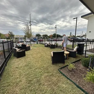 Puppy play area - complete with bags to clean up after your pet