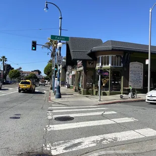 Outside of the shop.