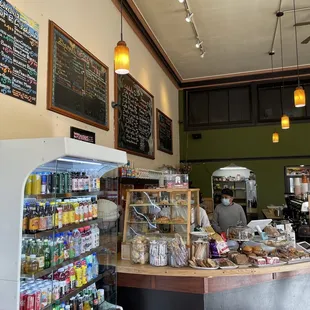 Well stocked with scones, nut breads and Mediterranean plates - plus coffee!