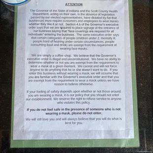You can guess how many employees were wearing masks.