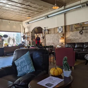 the inside of a coffee shop