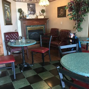 the dining area of the restaurant