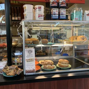 a display of pastries