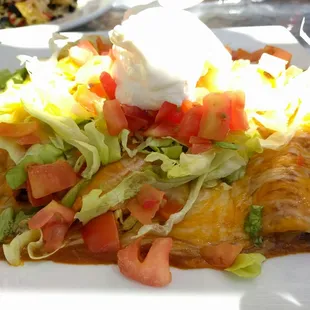 Javaletto Enchiladas have flavorful chicken and a pound of cheese. Everything tastes great when you have that much cheese.