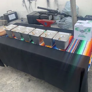 Salsa bar for caterings