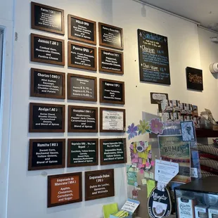 a wall of menus