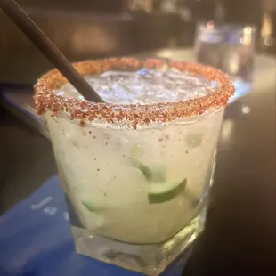 Spicy cucumber margarita