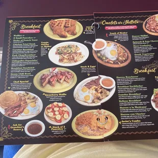 Breakfast menu