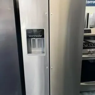 Whirlpool 28 cu. ft. Side by Side Refrigerator in Stainless Steel.