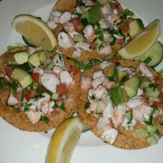 Tostadas de Ceviche de camaron