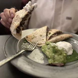 Steak quesadilla looked delicious...