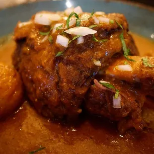 "Costilla des Res" - Short rib braised in a spicy tomato and serrano pepper sauce
