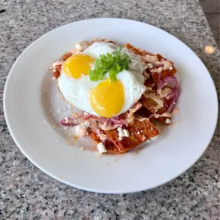 Chilaquiles: check out those yolks.