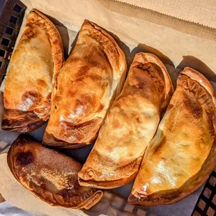 Both savory and sweet empanadas