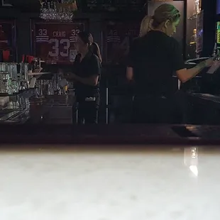 Claudia and Sandy. 2 of the best bartenders/servers.