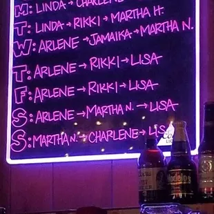 a neon sign