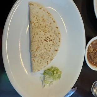 Small cheese quesadilla