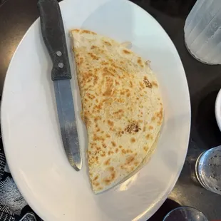 Large chicken quesadilla