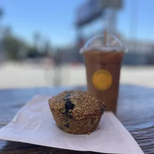 Blueberry muffin.