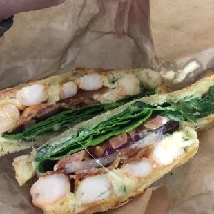 Shrimp panini