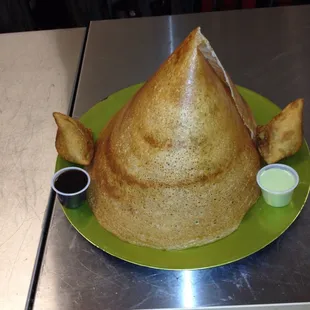 This is potatoes and beef Dosa.