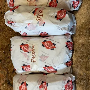 The sandwiches I bought for my family! Yummy!