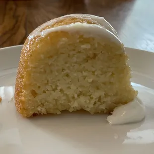 Slice of lemon ricotta cake