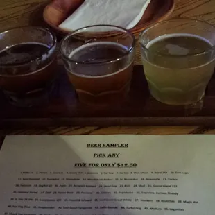 Try a flight so you can enjoy 5 of the 60 brews on tap.