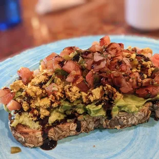 Avocado Toast with Tofu Scramble