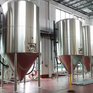 the inside of a brewery