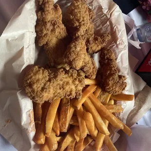 Chicken strips with Buffalo Fries - Small