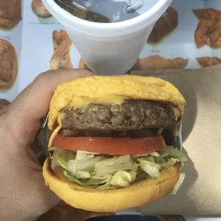 Fantastic 1/3 lb Cheeseburger with Diet Cola togo!!!