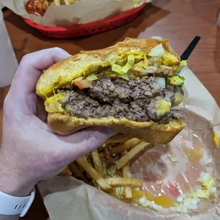 Double cheese burger