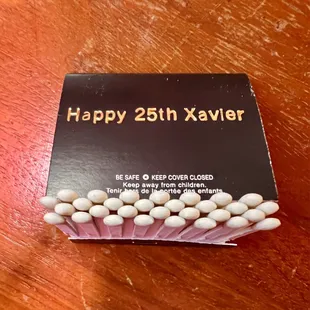 Custom engraved matchbook