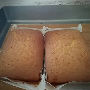two buns in a pan