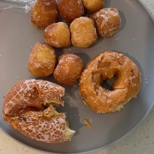 glaze, glaze donut holes, orange glaze donut
