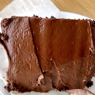 (*‿*) I thought about this slice all week. I gave in of course on Saturday(lol). "Just one" chocolate slice please. #JaxFishFry.