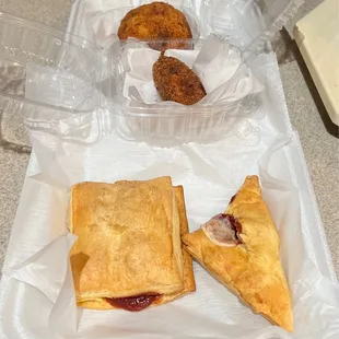 Guava pastries and Croquettes