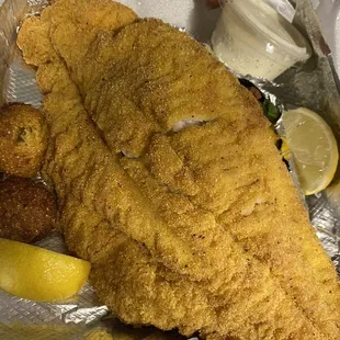 Fried Grilled Catfish Fillet Platter