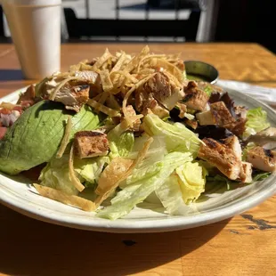 Southwest Fajita Salad with no cheese or sour cream