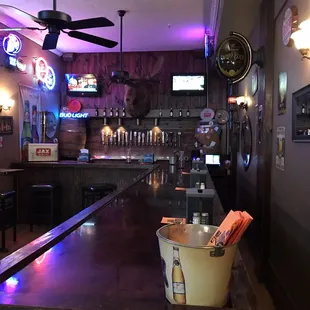 Bar area in back