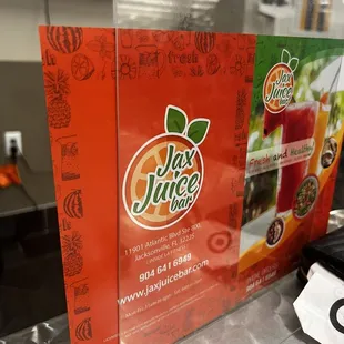 orange juice in a plastic box