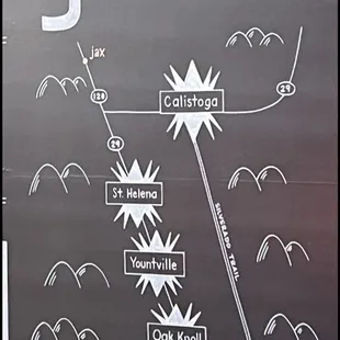 Map to Calistoga. Home of the Old Faithful Geyser