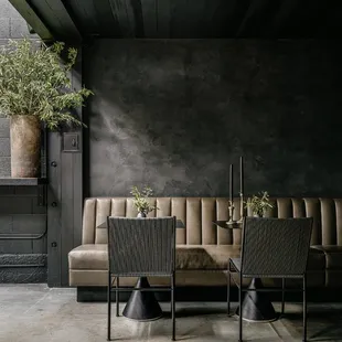 a couch and a table in a room